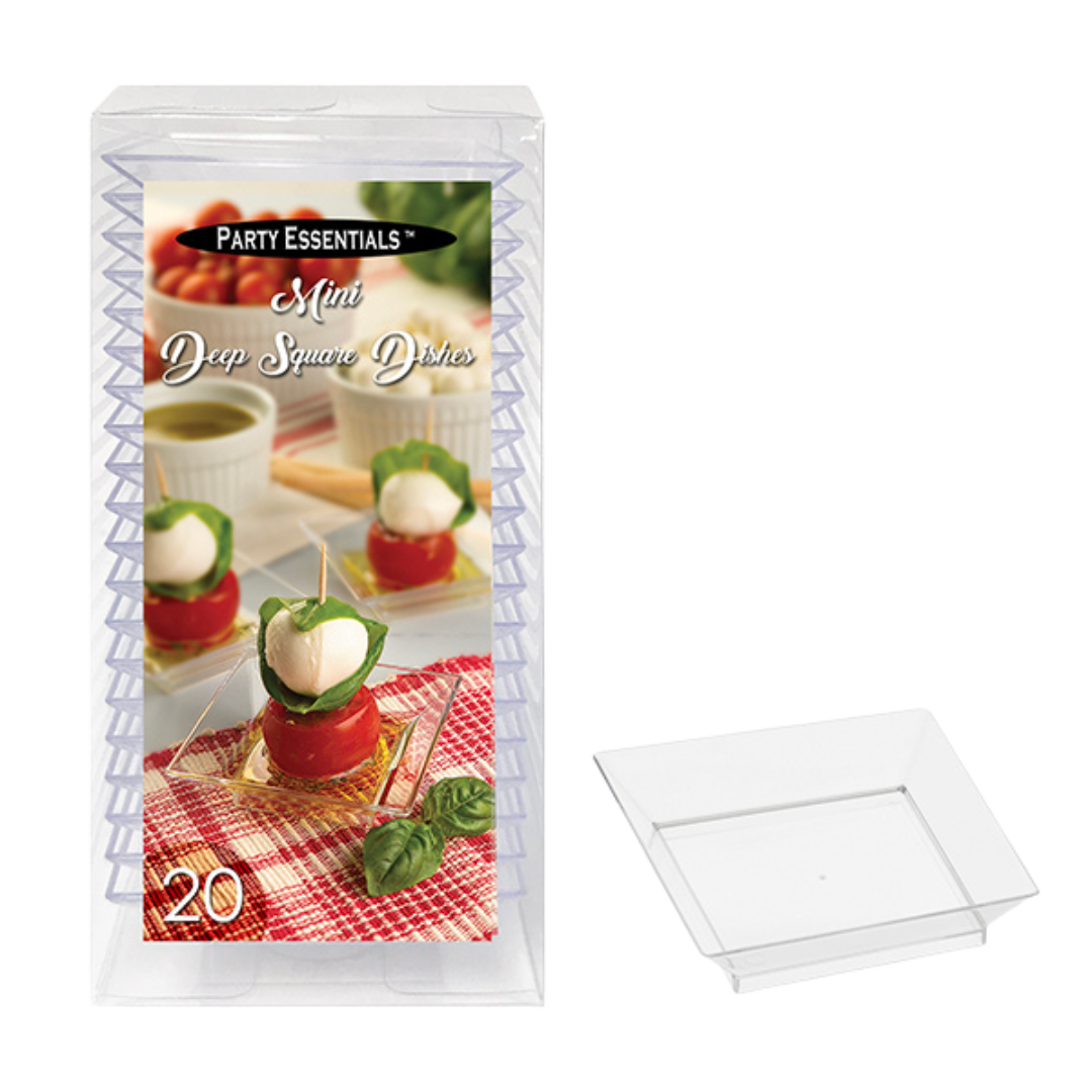 Mini Deep Square Dishes (N216468) 2.68 x 2.68" - Party Essentials