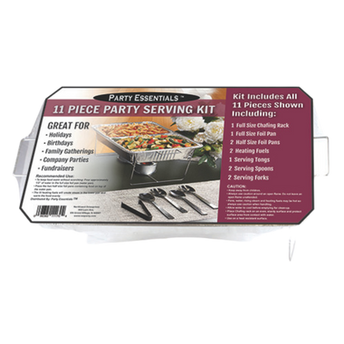 Party Kit - Chafing Rack, Foil Pan, Heating Fuels, Tong, Spoon, Fork
