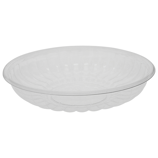 80 oz Clear Shallow Plastic Salad Bowls