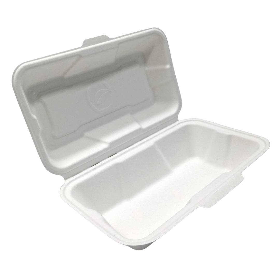 Sugarcane/Bagasse Take-Out Container (SC1841-GV) 8" Ã— 4"Ã— 3, 1-Comp. - Green Valley