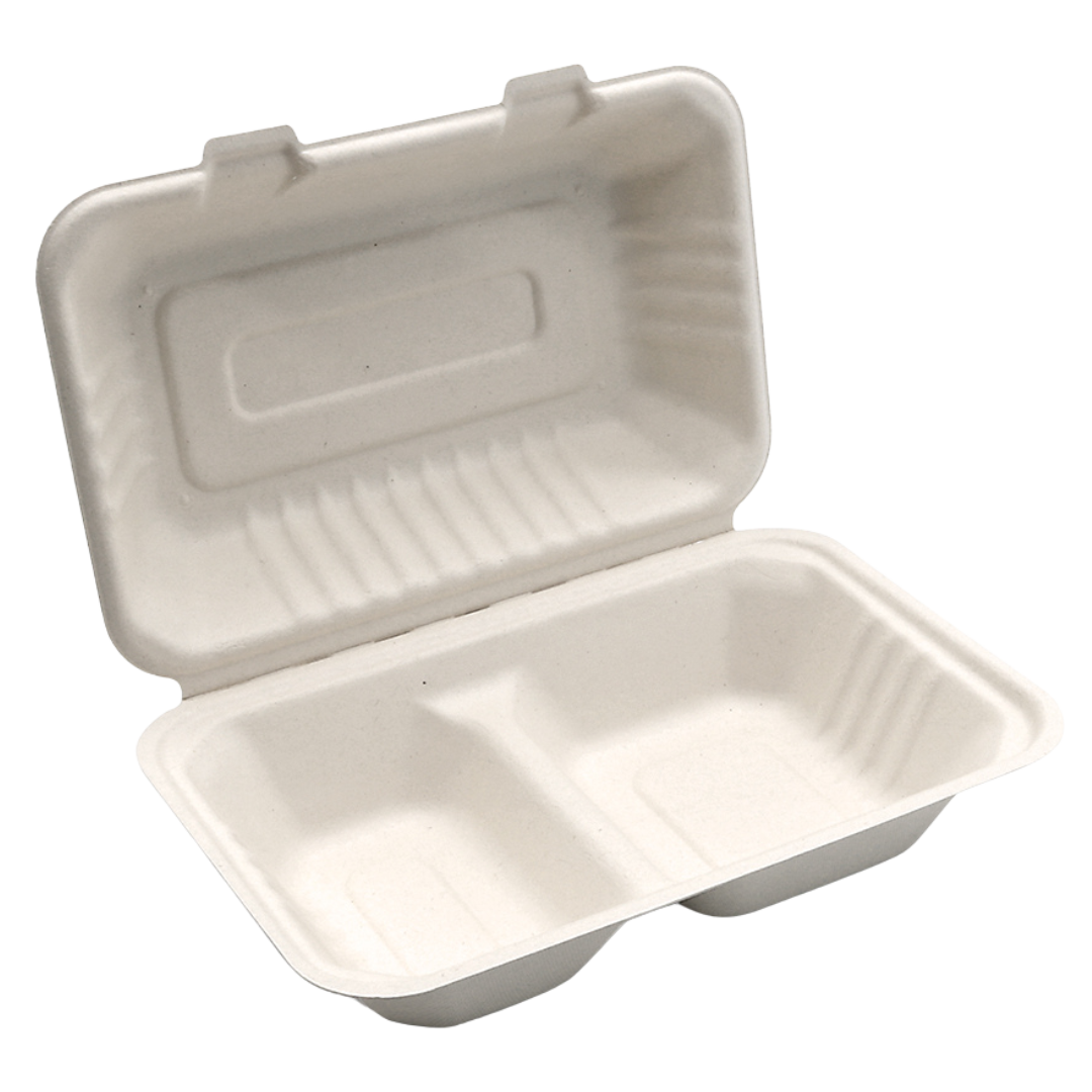 Sugarcane Take-Out Container - SC1962-GV - 200 pcs, 7Lx6/S