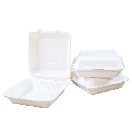 Sugarcane/Bagasse Take-Out Container - SC1991-GV - 200 pcs, 9Lx6