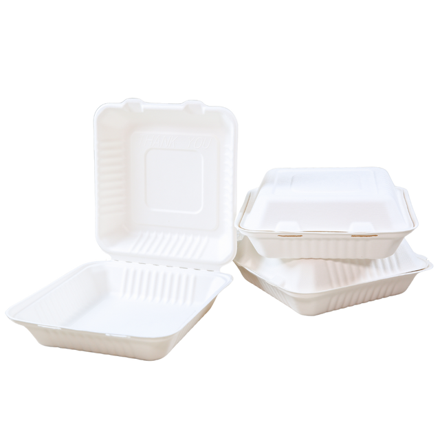 Sugarcane/Bagasse Take-Out Container - SC1991-GV - 200 pcs, 9Lx6