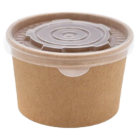 Lids for 4oz Kraft Paper Soup Containers - 20x50pcs