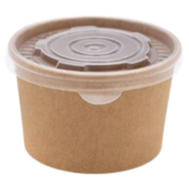 Lids for 4oz Kraft Paper Soup Containers - 20x50pcs