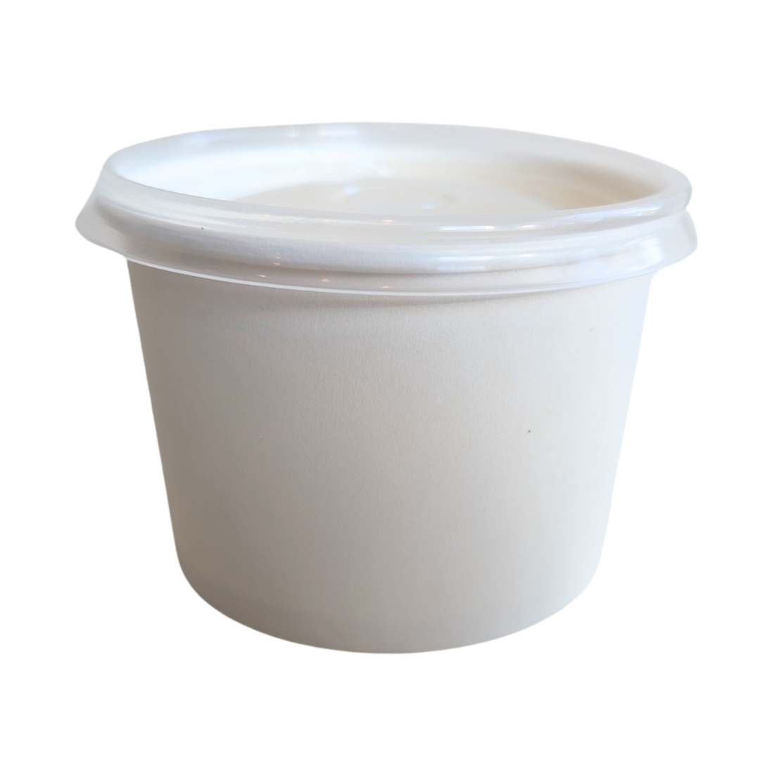 White Paper Soup Cup (SOU208-MC) 300 + 18g PE - Mark's Choice