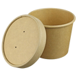 115mm White Paper Lids for 12 to 32 oz Soup Containers