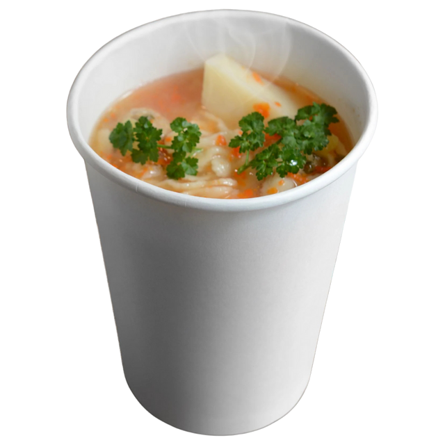 White Paper Soup Cup