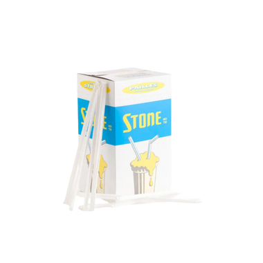 8" Individually Wrapped White Plastic Straws