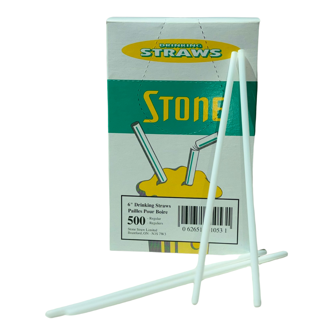 Drinking Straw (10100) Unwrapped 6" - Stone