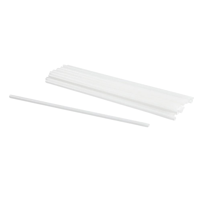 10" Regular Unwrapped White Straws - 9 x 500