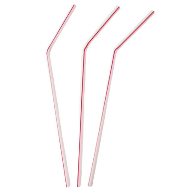 8" Unwrapped Flex Milkshake Straw - 6x500pcs