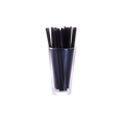 8" Unwrapped Black Cocktail Straws