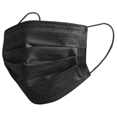 3 ply Black Face Mask