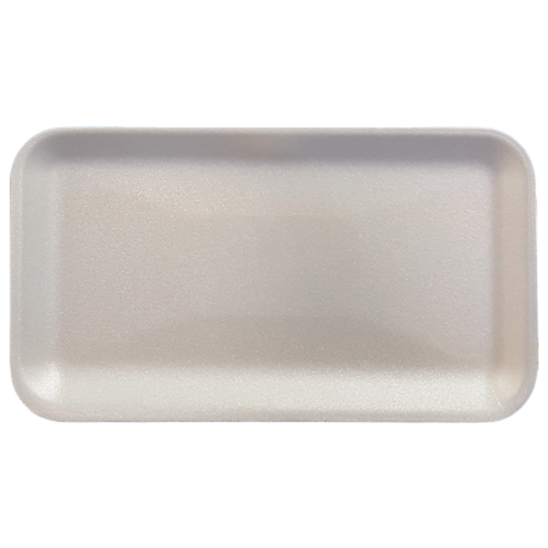 10S White Foam Trays