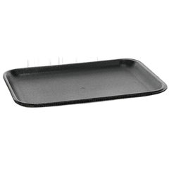 Foam Tray - Black (0TFB02S00000) 8.2 X 5.7 X 0.65" - Pactiv