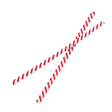 4" Red/White Strip Twist Ties