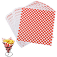 12" x 12" Red Checkered Wax Paper
