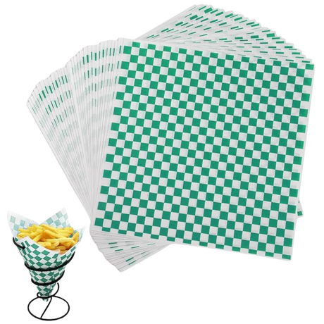 Wax Paper - Green Checker