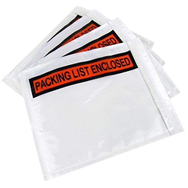 4.5" x 5.5" Printed Self Stick Packing List Envelopes