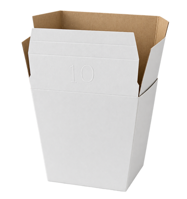 10 oz White Paper Fry Boxes