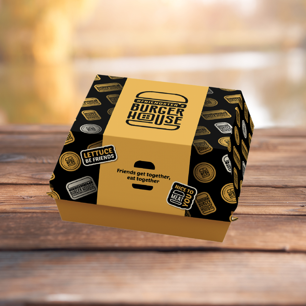 custom printed burger box
