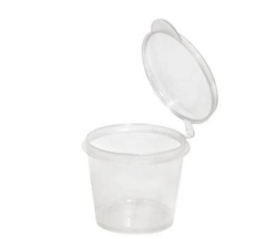 ***out**Plastic Portion Cups with lids 1 oz