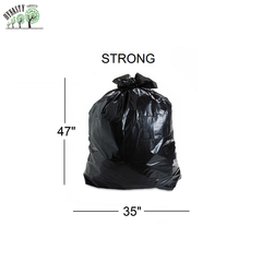 Black Garbage Bags 35" x 47", Strong