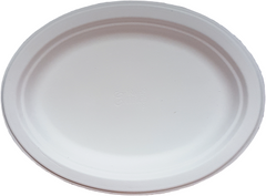 Oval Paper Plates 7.5" x 10", Heavy